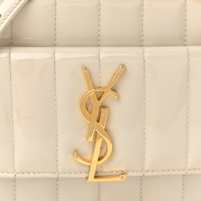 Saint Laurent Patent Matelasse Monogram Toy Vicky Camera Bag Off White 7 of 13