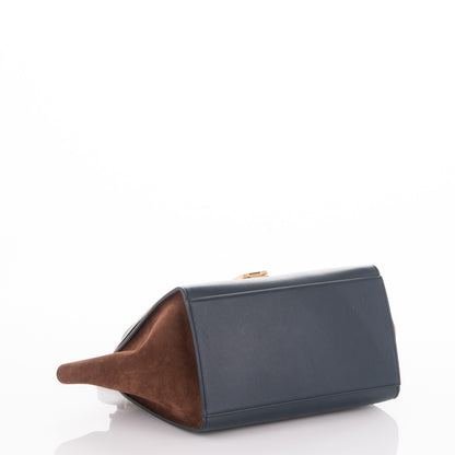 Celine Cobra Calfskin Suede Small Tri-Color Trapeze Natural 5 of 8