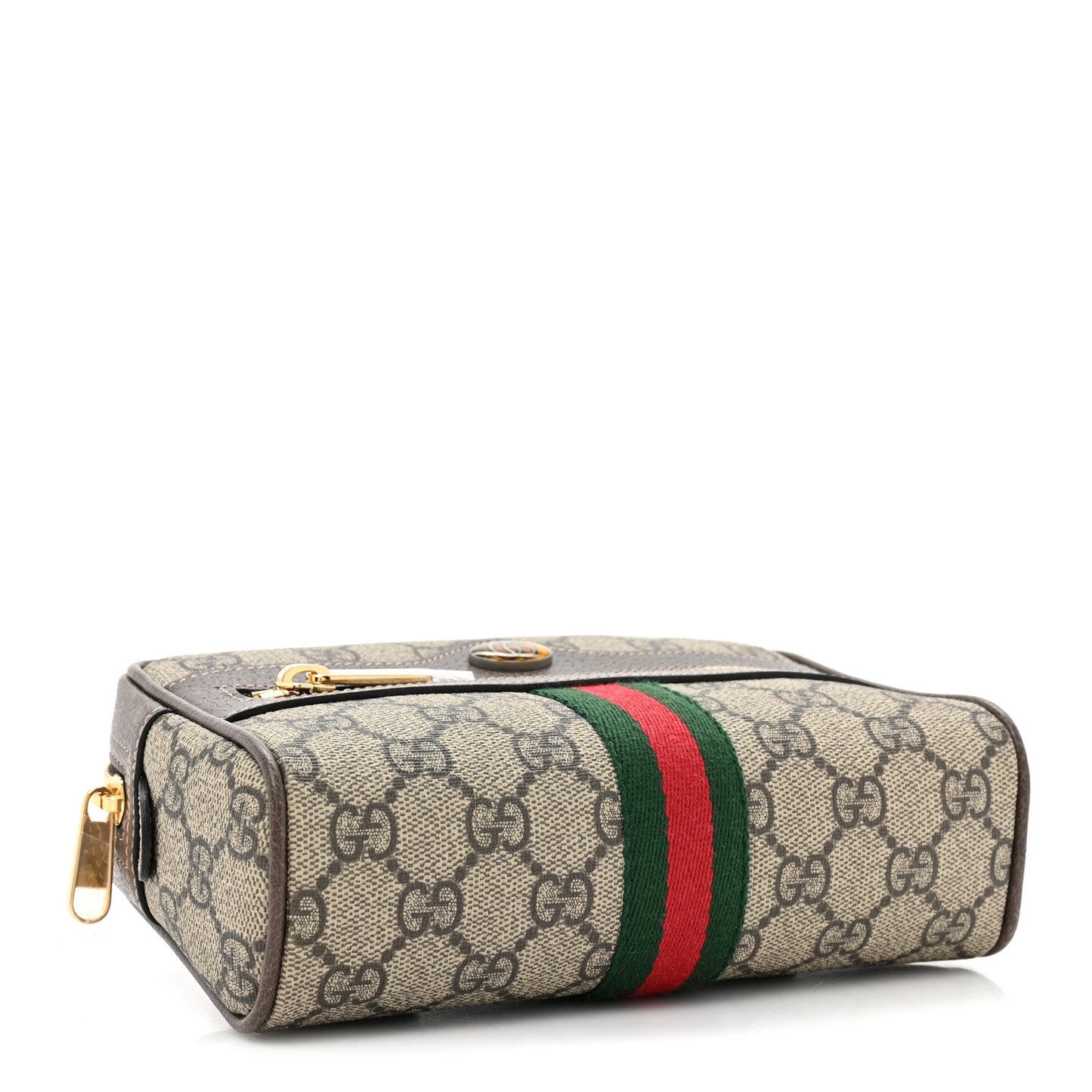 GG Supreme Monogram Web Small Ophidia Belt Bag 75 30 Dark Brown