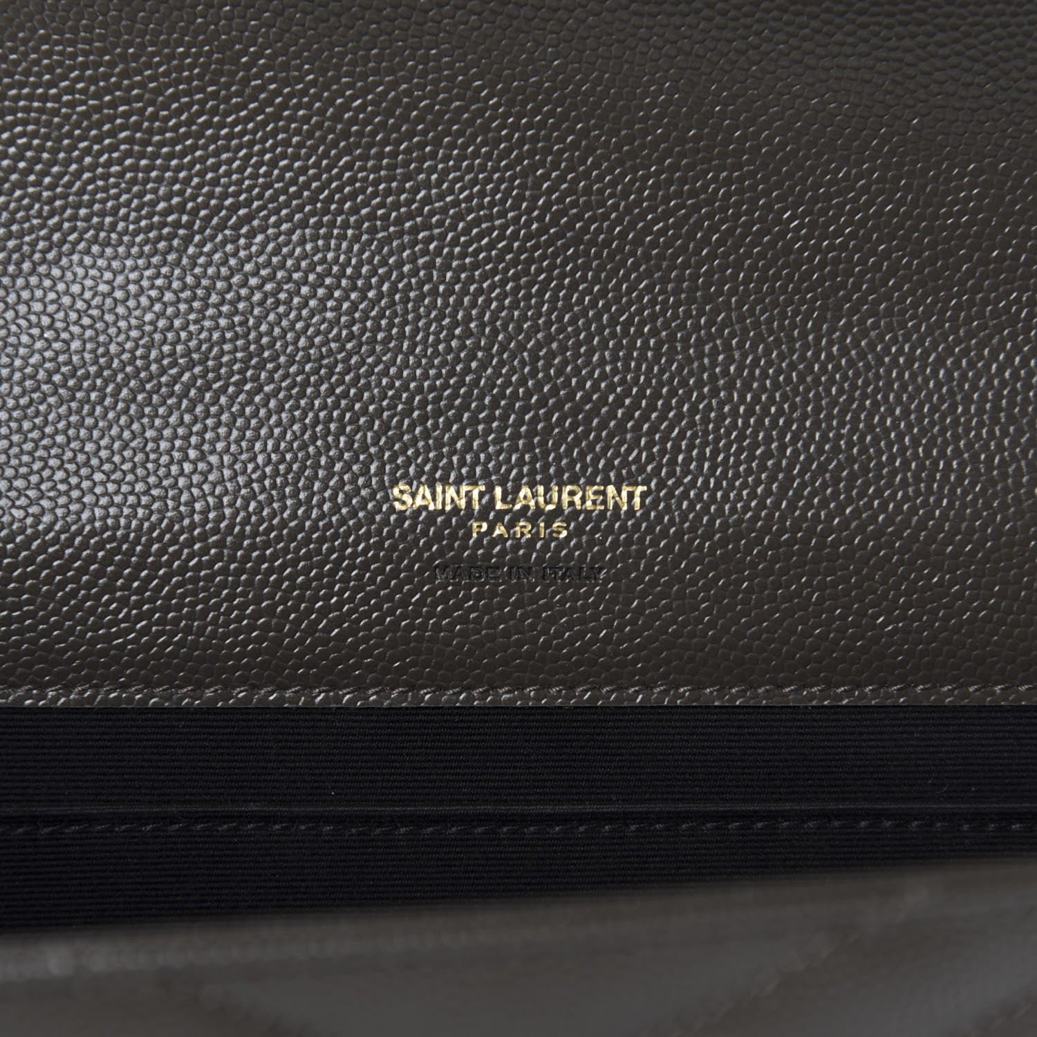 Saint Laurent Grain De Poudre Matelasse Chevron Monogram Envelope Clutch Earth 8 of 10