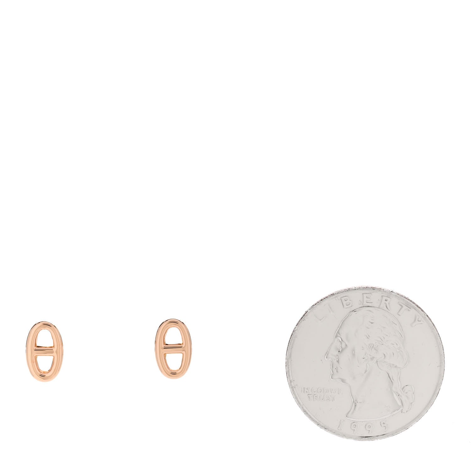 Hermes 18K Rose Gold TPM Farandole Stud Earrings 2 of 5