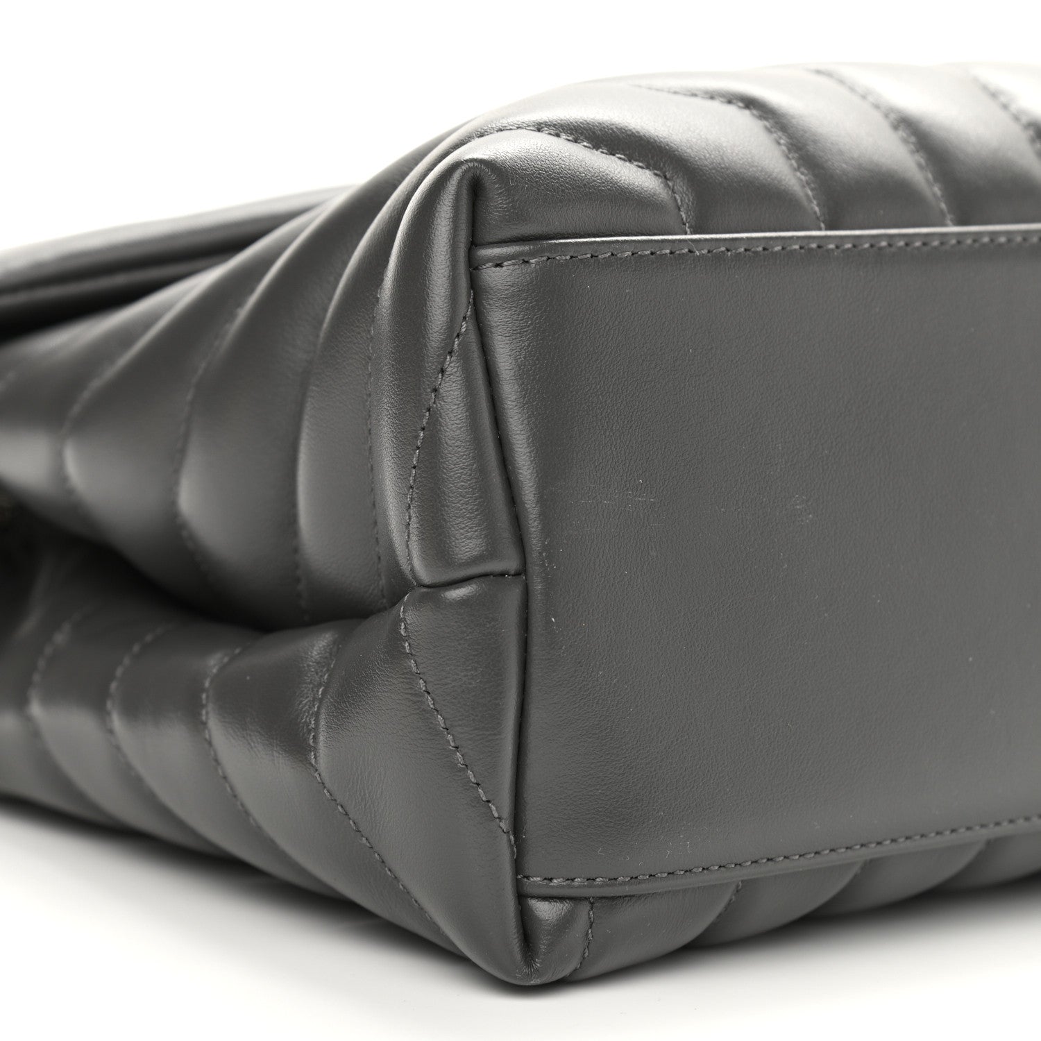 Saint Laurent Calfskin Y Quilted Monogram Medium Loulou Chain Satchel Earth 10 of 11