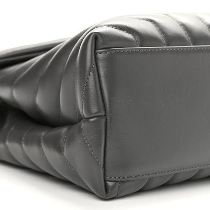 Saint Laurent Calfskin Y Quilted Monogram Medium Loulou Chain Satchel Earth 10 of 11