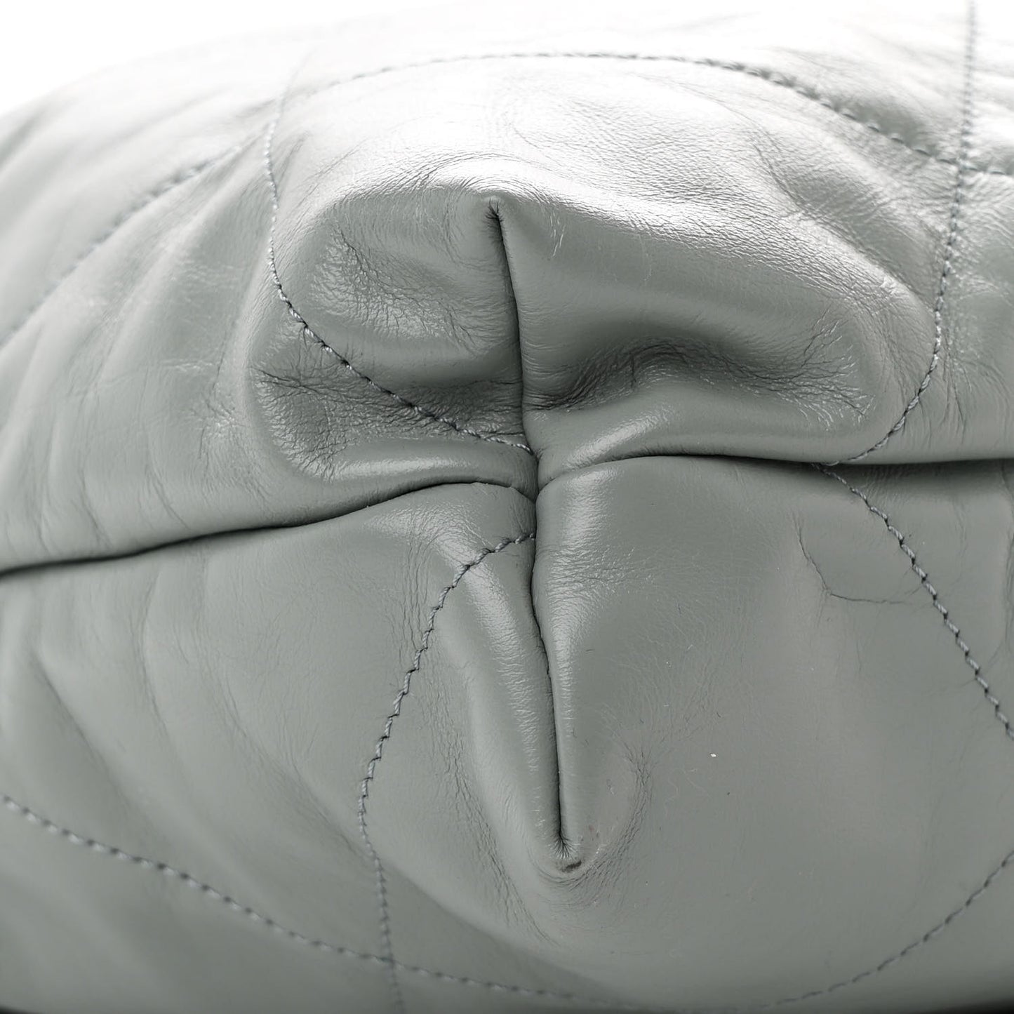 Shiny Calfskin Quilted Chanel 22 Grey