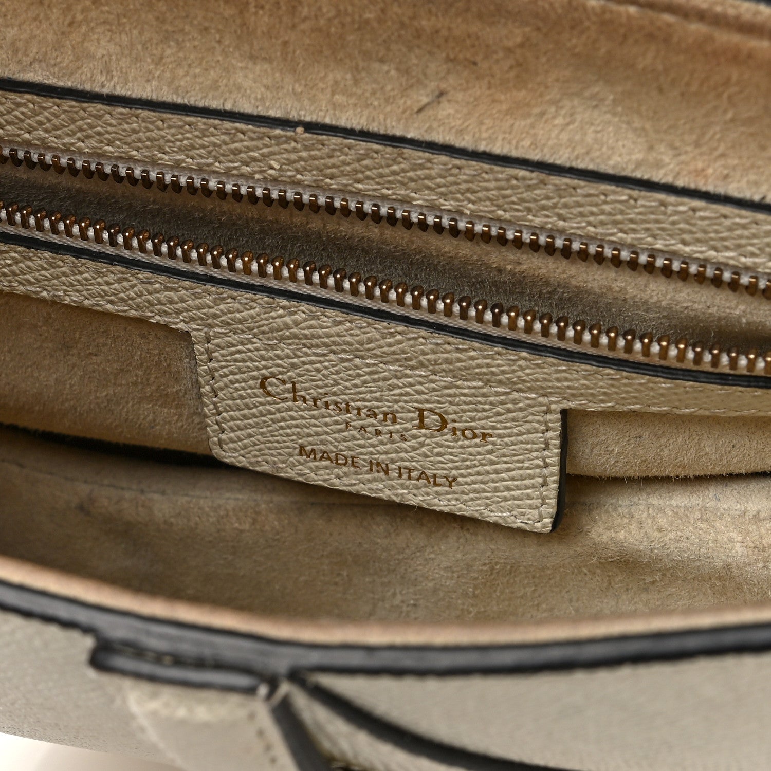 Christian Dior Grained Calfskin Saddle Bag White 6 of 10