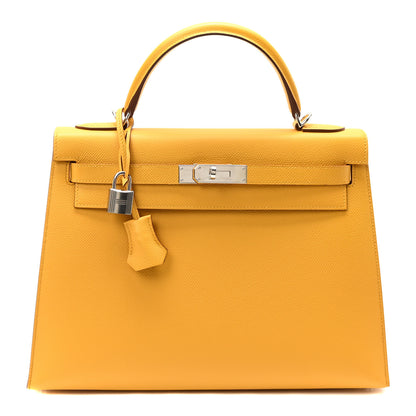 Hermes Epsom Kelly Sellier 32 Jaune Ambre 1 of 9