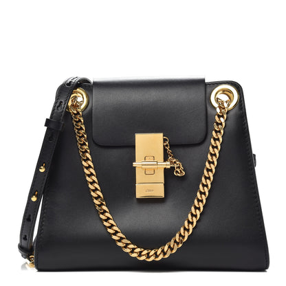Chloe Shiny Calfskin Mini Annie Shoulder Bag Black 1 of 13