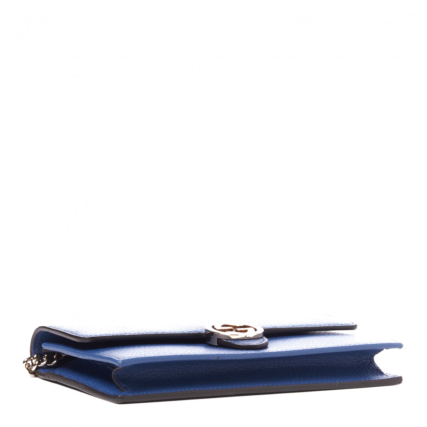 Dollar Calfskin Interlocking G Chain Wallet Caspian