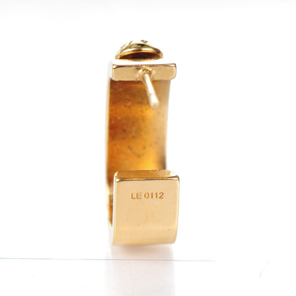 Louis Vuitton Lacquer Gimme A Clue Hoop Earrings PM Gold 4 of 5
