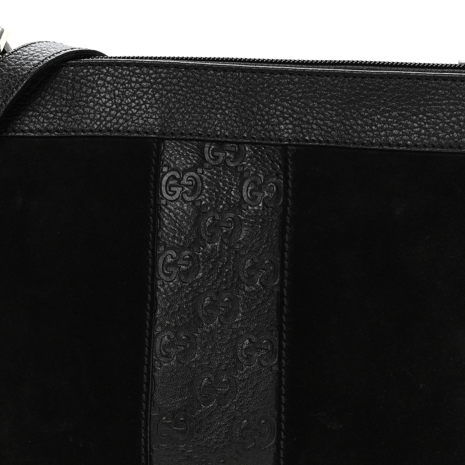Gucci Guccissima Suede Crossbody Bag Black 8 of 10