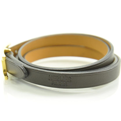 Hermes Chamonix Hapi Triple Tour Wrap Bracelet Chocolate 5 of 6