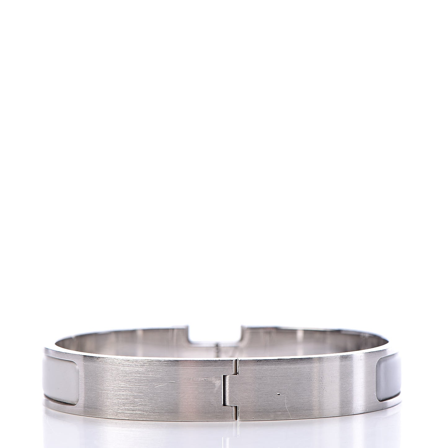 Matte Enamel Narrow Clic Clac HH Bracelet GM Gris Clair