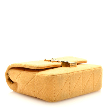 Saint Laurent Jersey Wool Patchwork Monogram Mini Jamie Baguette Yellow 4 of 9