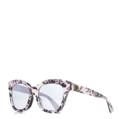 Gucci Acetate Herbarium Print Square Frame Sunglasses GG0029SA White 1 of 9