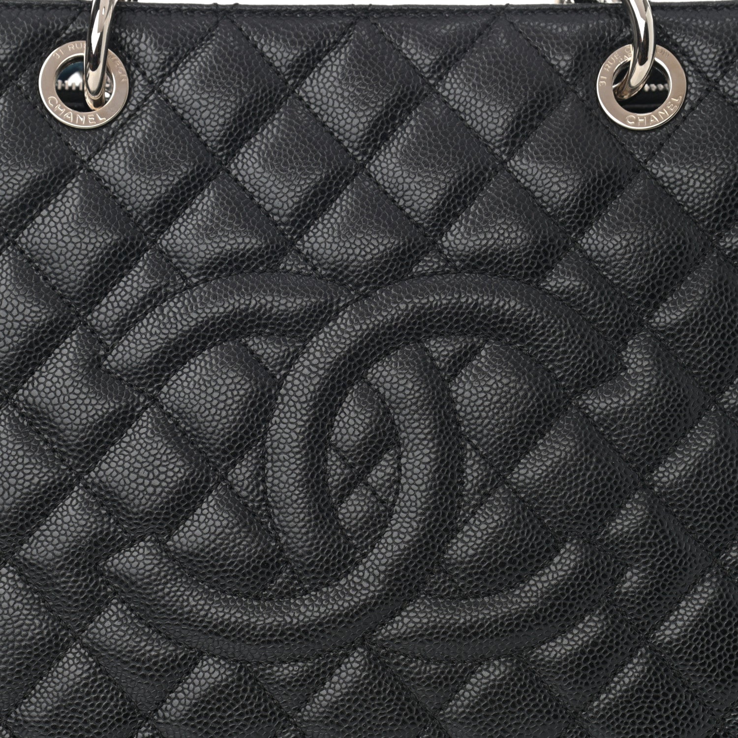 Chanel Caviar Quilted Grand Shopping Tote GST Black 8 of 12