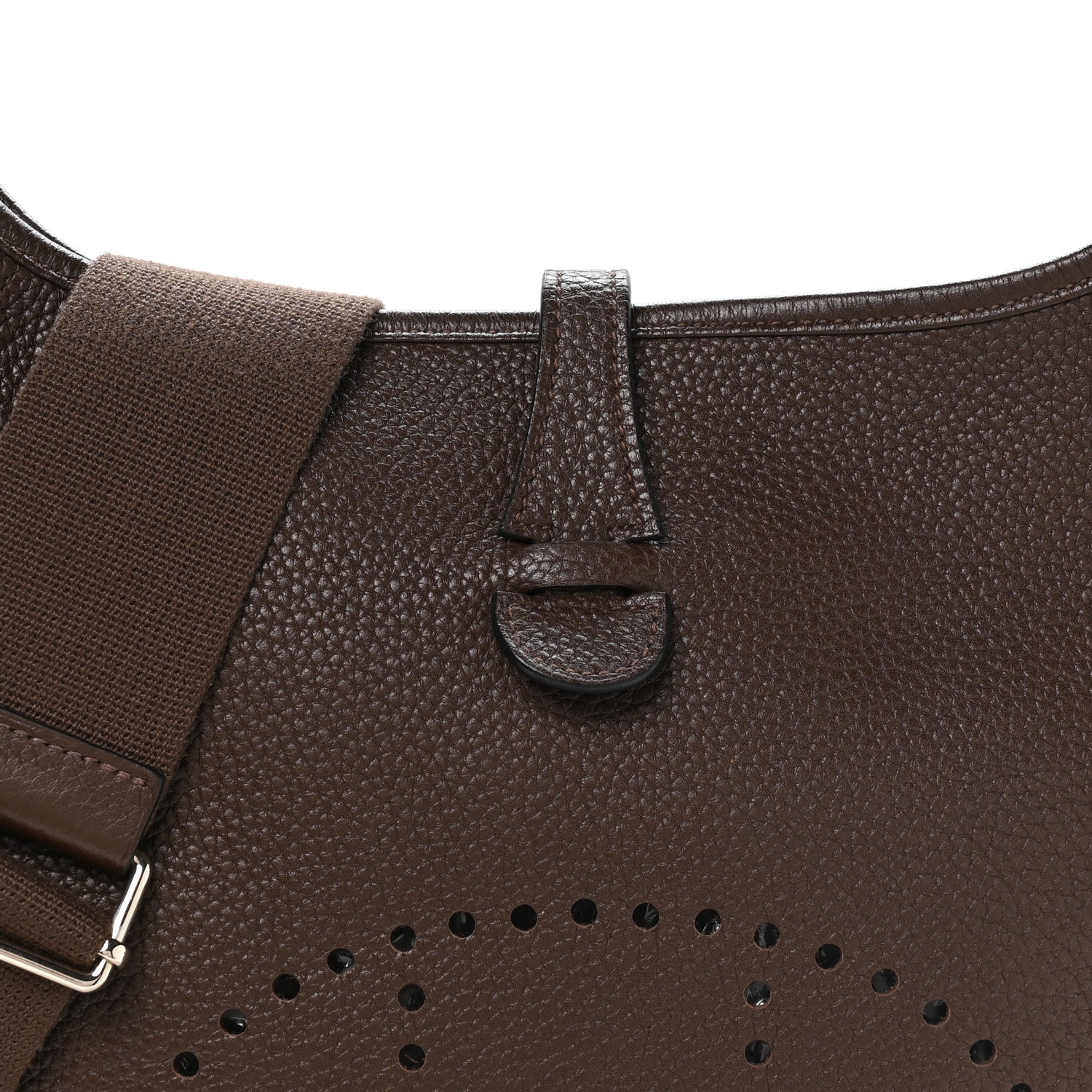 Hermes Taurillon Clemence Evelyne III PM Chocolate 8 of 10