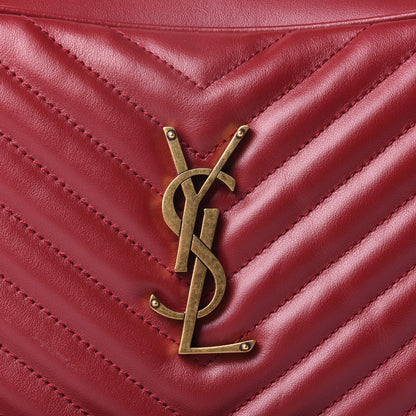 Saint Laurent Calfskin Matelasse Monogram Lou Camera Bag Red 8 of 10