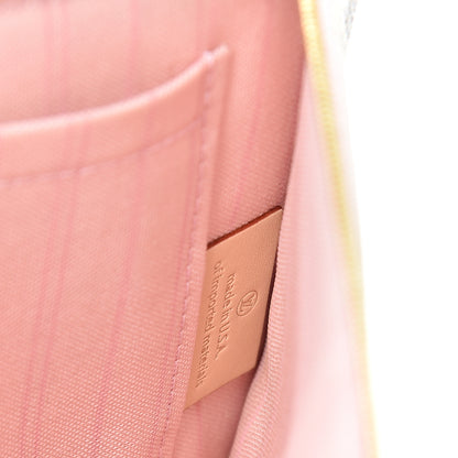 Louis Vuitton Damier Azur Neverfull MM GM Pochette Rose Ballerine 6 of 10