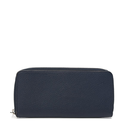 Louis Vuitton Taurillon Vertical Zippy Wallet Navy 1 of 7