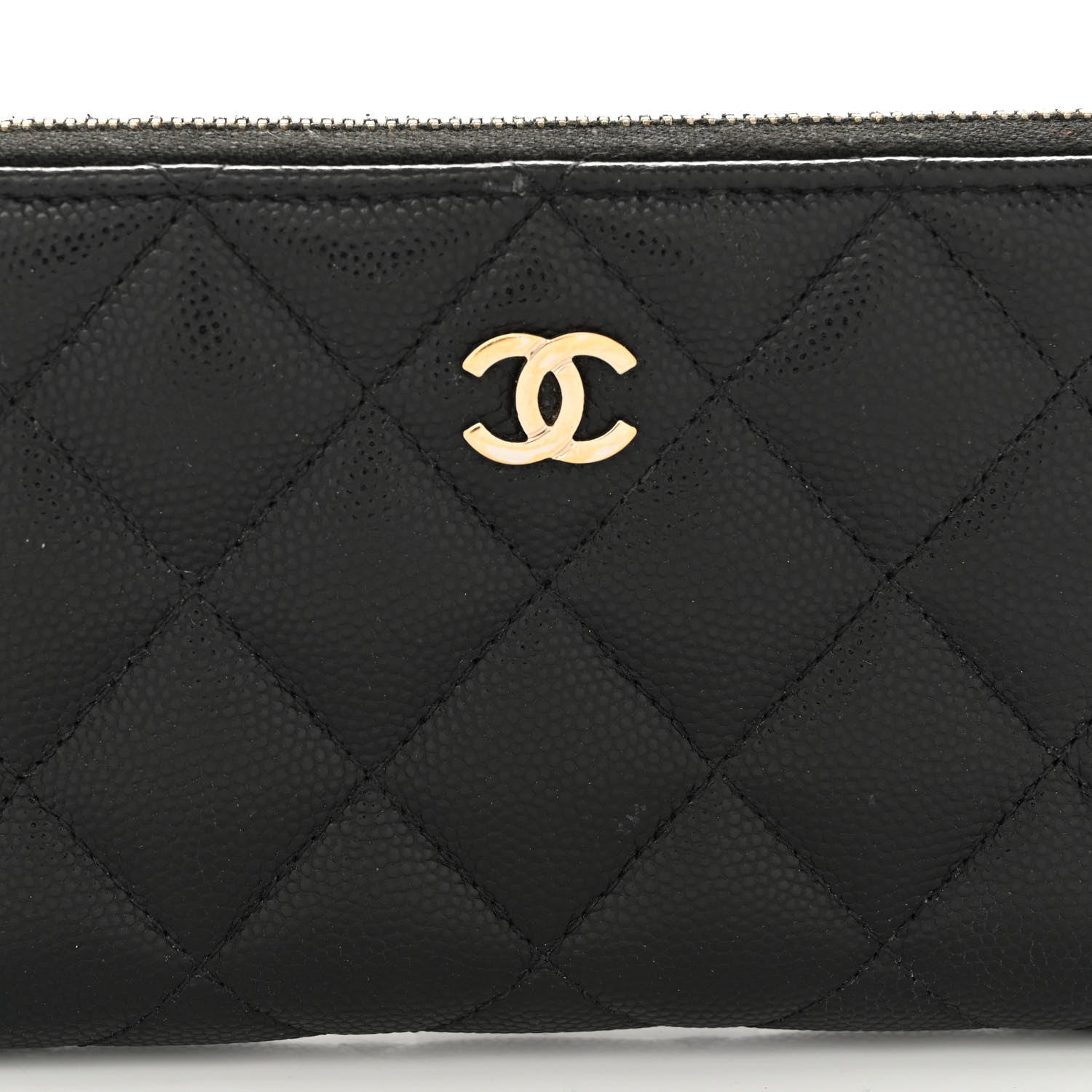Chanel Caviar Quilted Medium Zip Around Wallet Black 8 of 11
