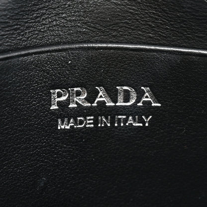 Prada Satin Crystal Metal Triangle Logo Card Holder With Strap Cristal 6 of 10
