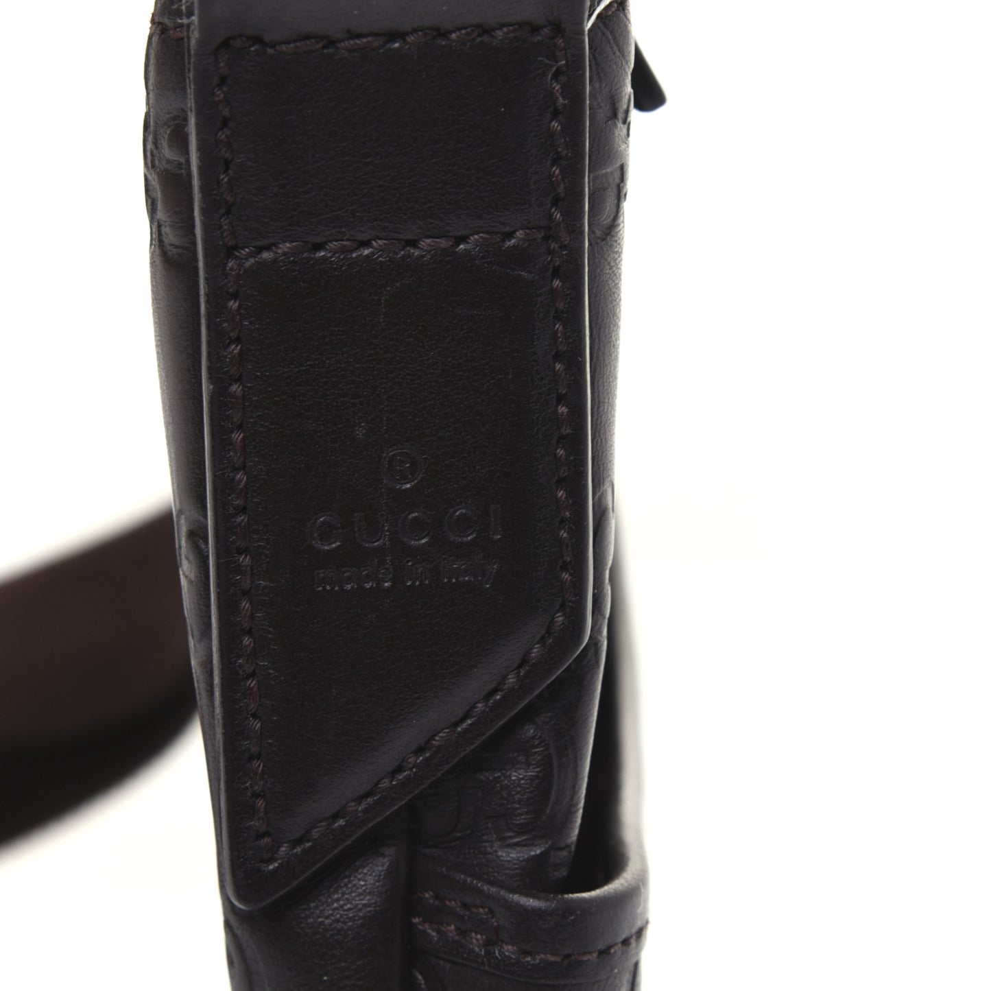 Guccissima Mini Messenger Bag Dark Brown