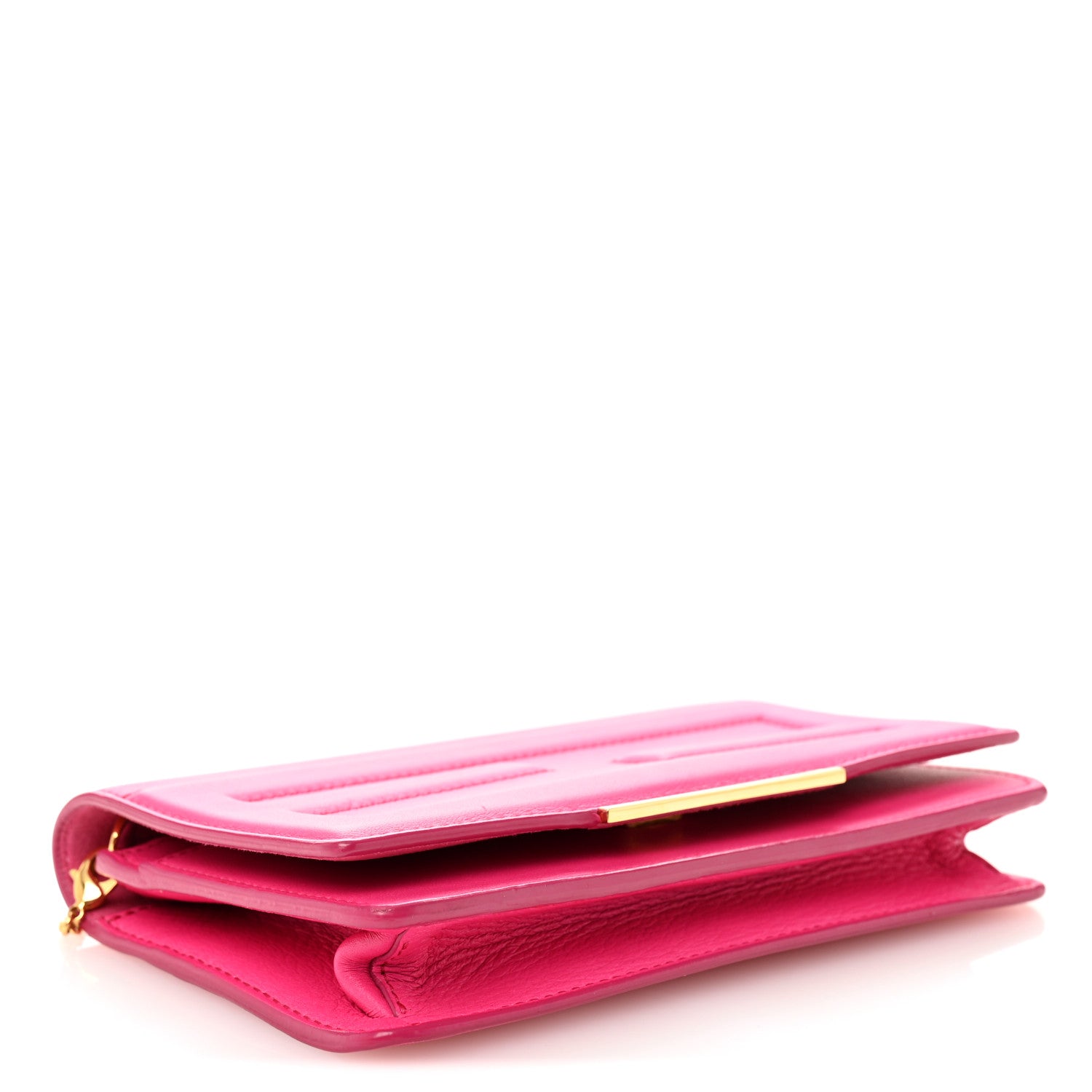 Fendi Vitello Flamingo Tube Wallet on Chain Fuchsia 4 of 10