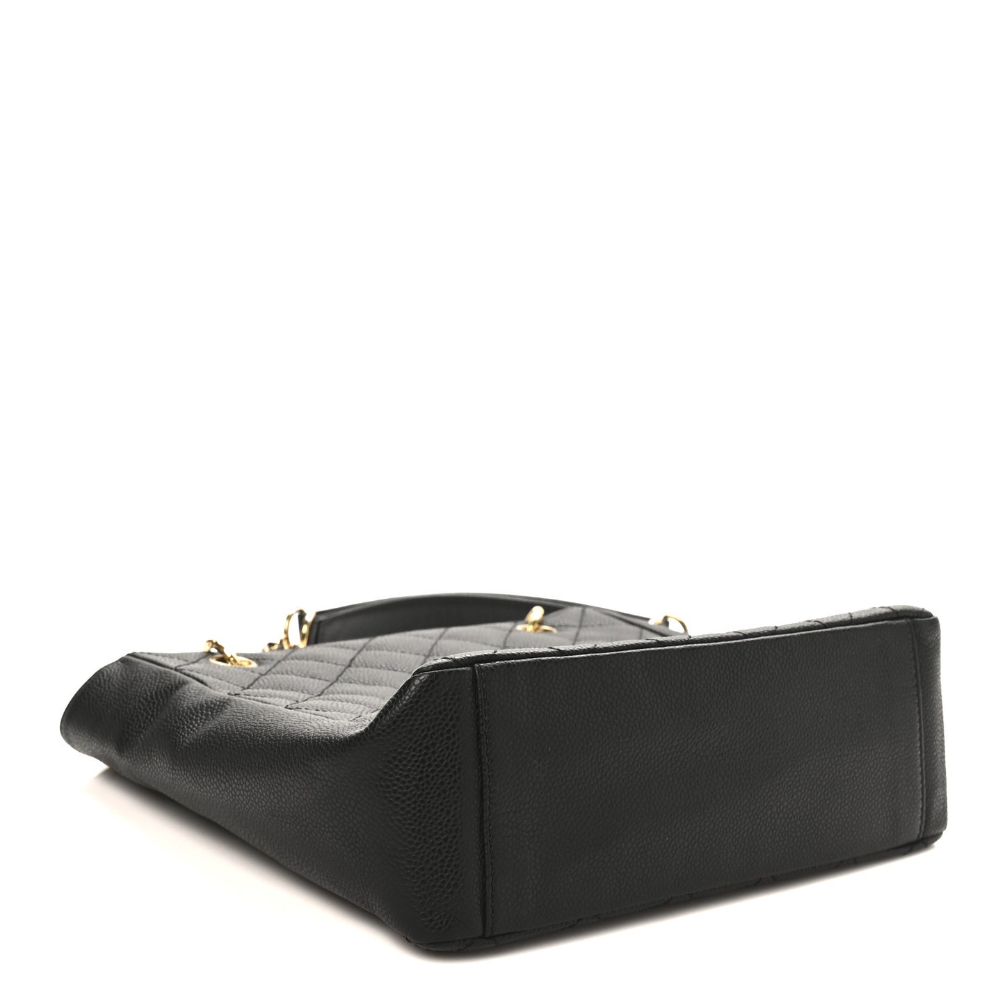 Caviar Quilted Petit Shopping Tote PST Black