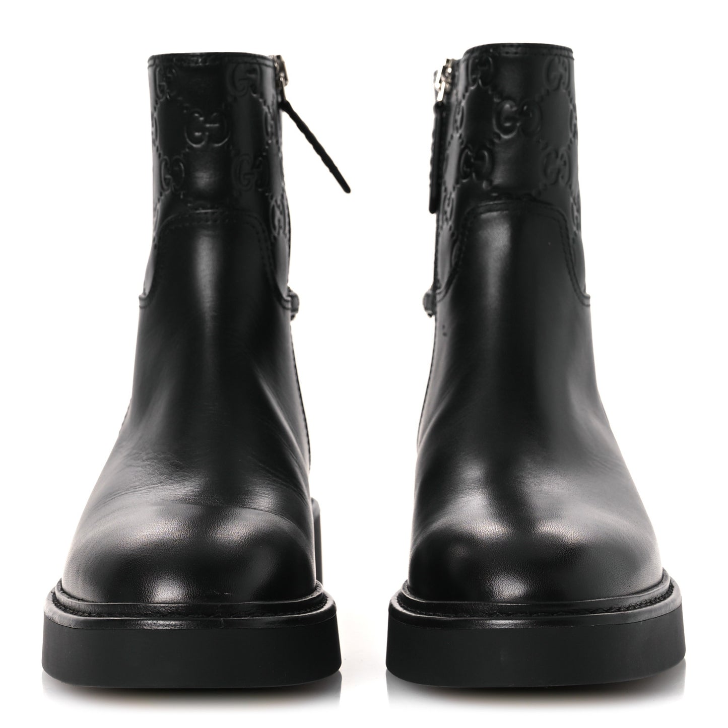 Guccissima Real Betis Glamour Womens Horsebit Ankle Boots 36 Black
