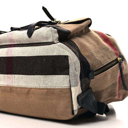 Burberry Canvas Mega Check Small Brookdale Backpack Black 9 of 9