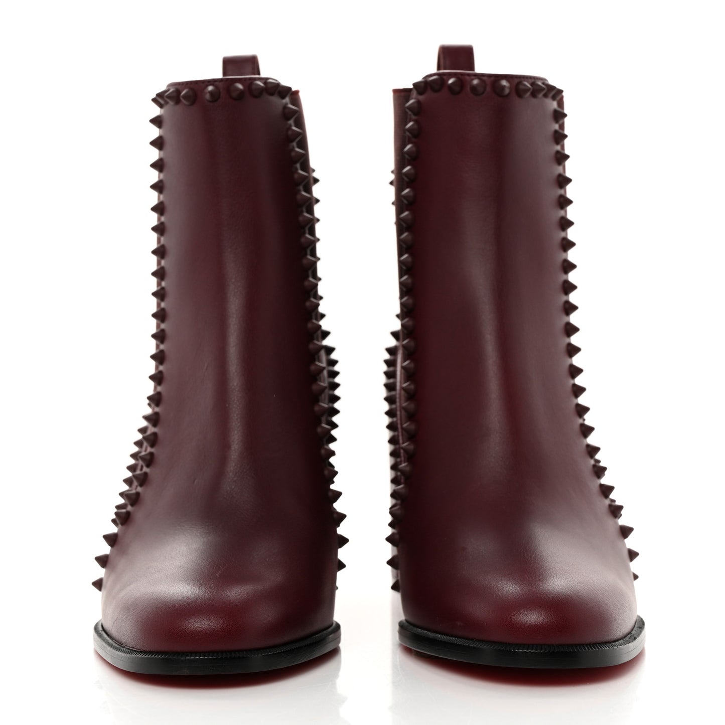 Calfskin Out Line Spike Lug 70 Boots 37.5 Bordeaux