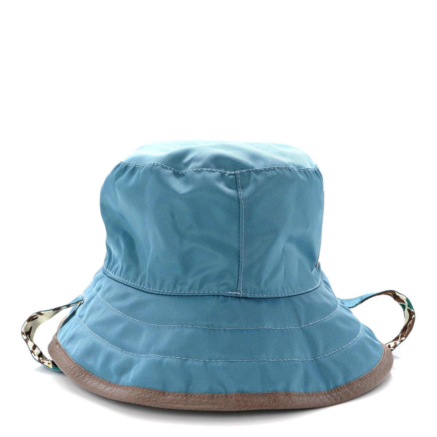 Gucci X THE NORTH FACE Nylon Reversible Self-Tie Bucket Hat S Beige Sky Blue 10 of 15