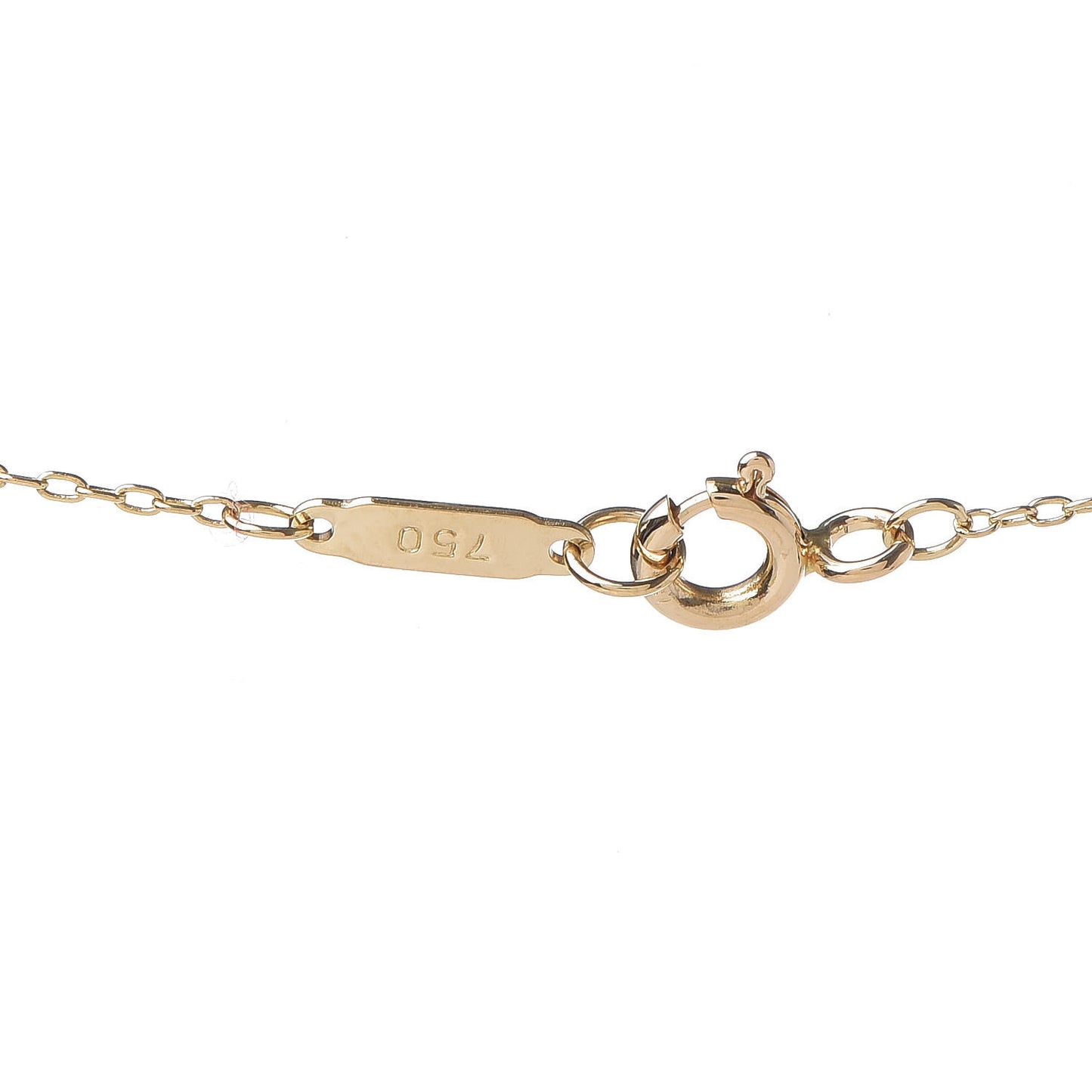 18K Yellow Gold Diamond Cross Stitch Pendant Necklace