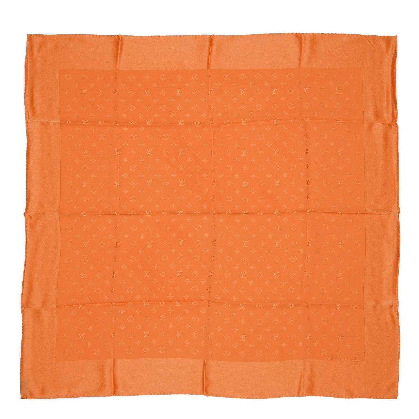 Silk Monogram Monaco Scarf Orange