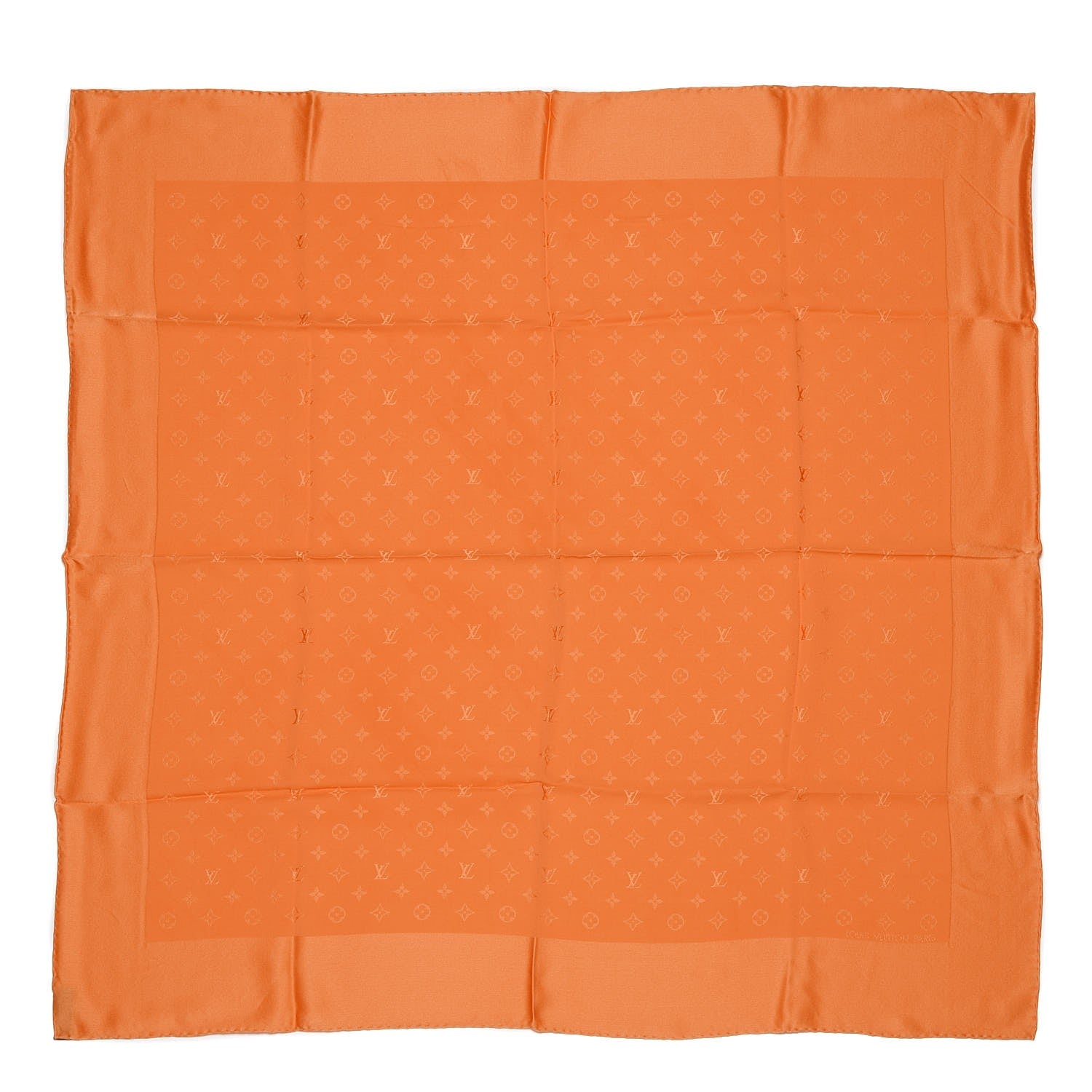 Louis Vuitton Silk Monogram Monaco Scarf Orange 1 of 4