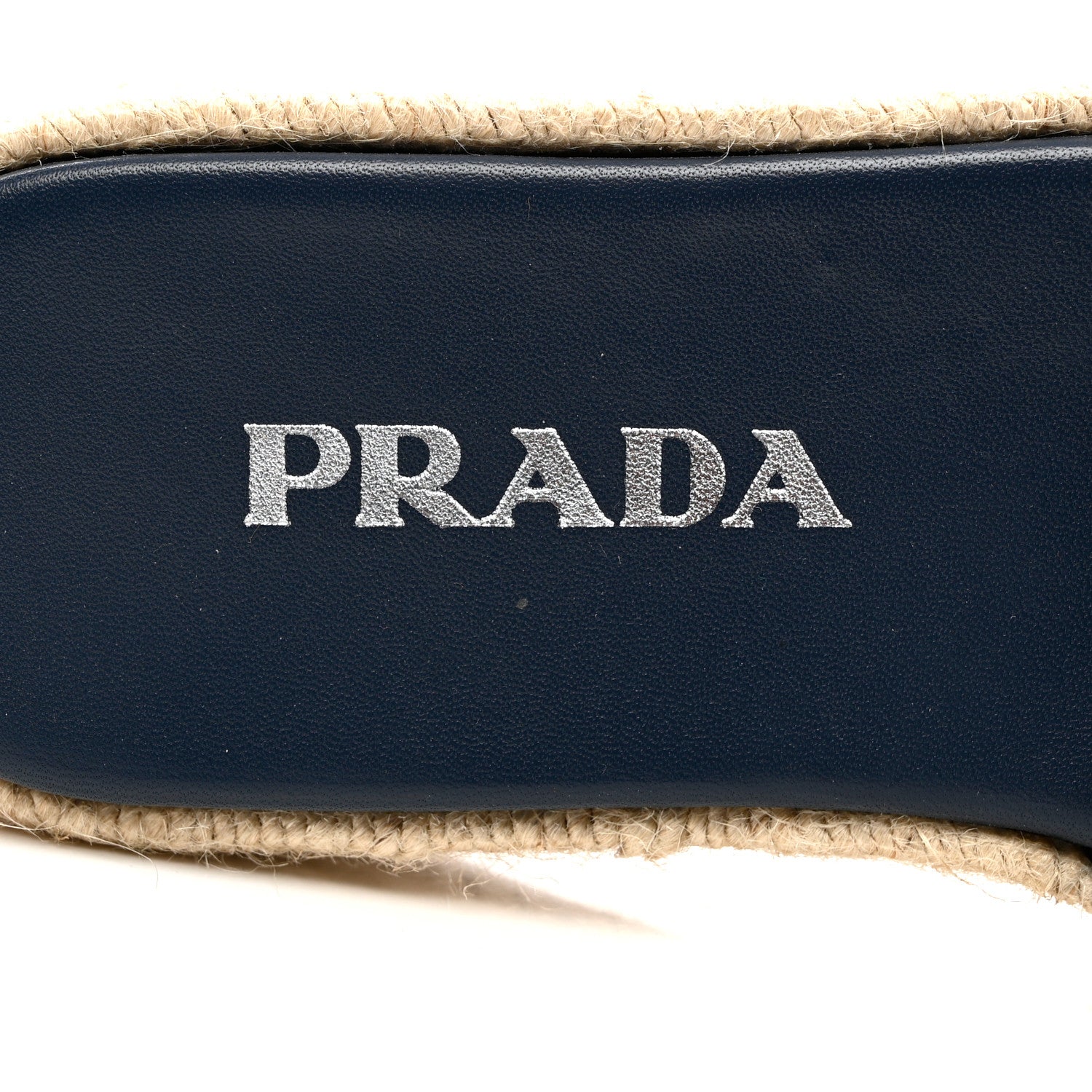 Prada Denim Logo Espadrilles Sandals 37 Blue 7 of 9