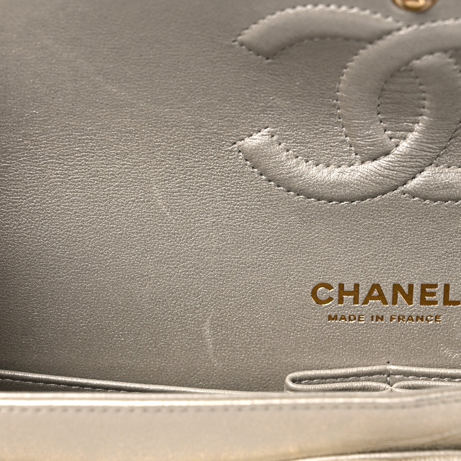 Chanel Metallic Lambskin Quilted Medium Double Flap Gold 11 of 14