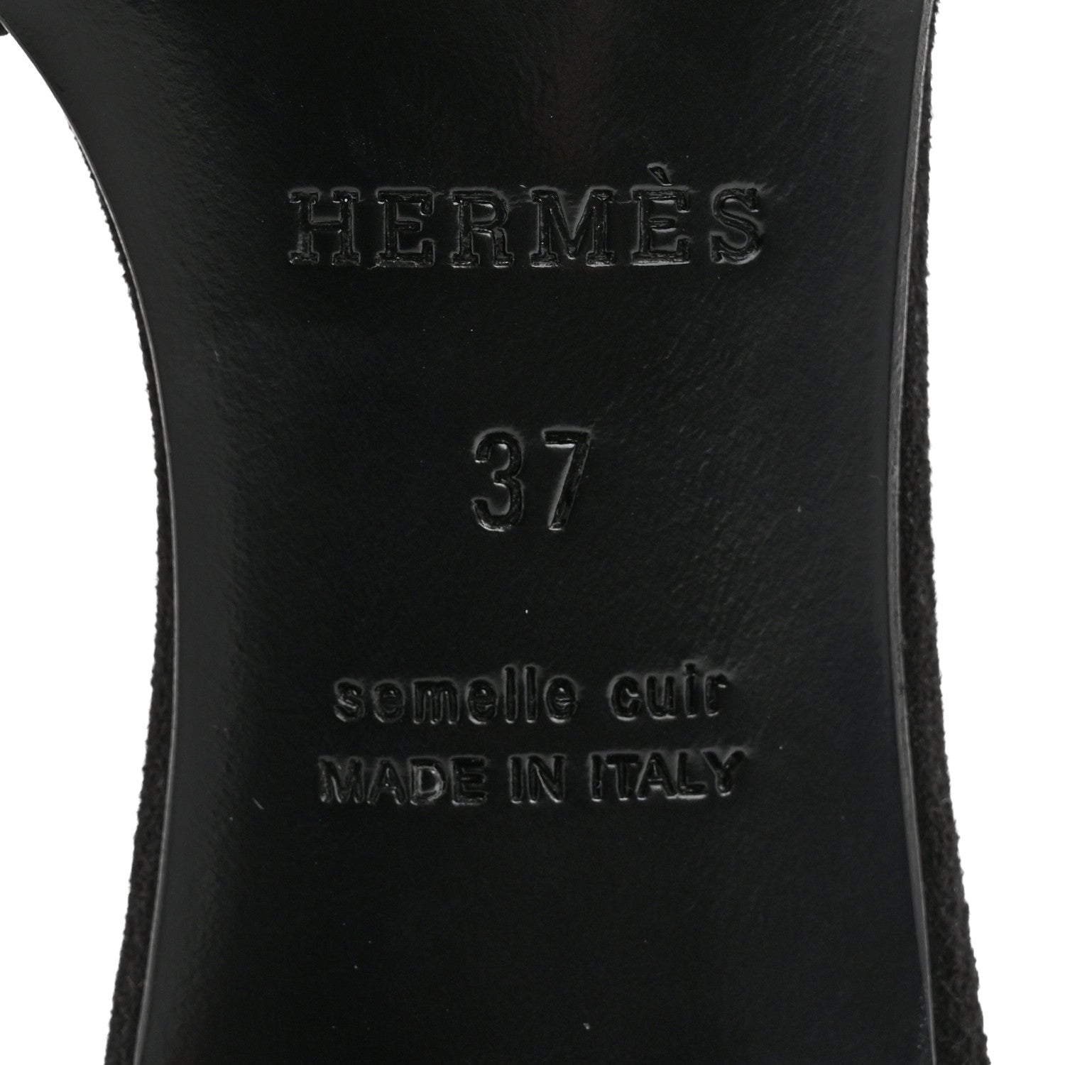 Hermes Chevre Velours Dabka Embroidered Oasis Sandals 37 Black 8 of 10