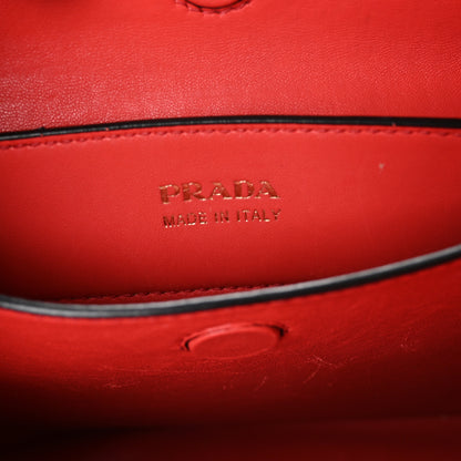 Prada Saffiano Cuir Small Double Bag Talco Lacca 6 of 11