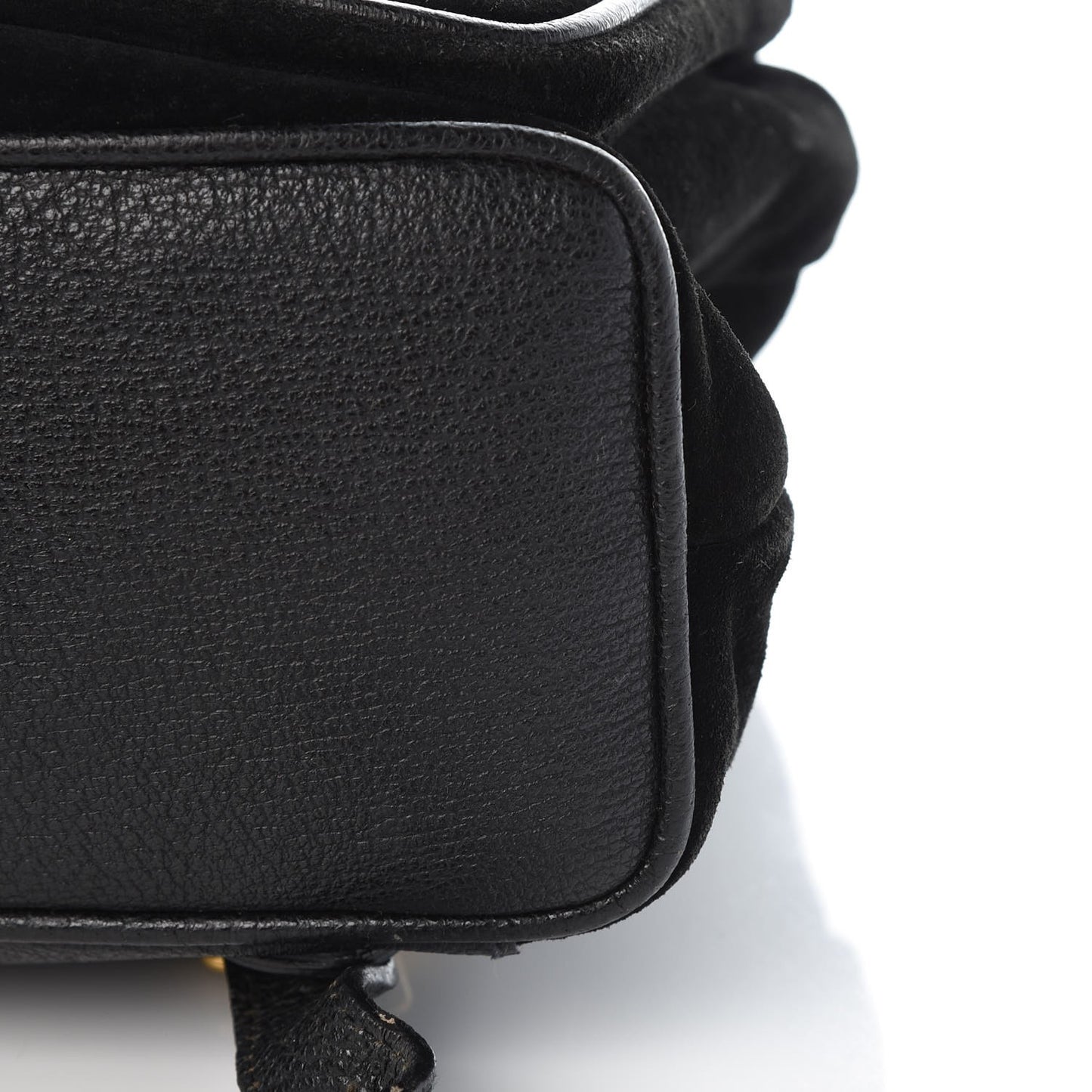 Suede Bamboo Backpack Black