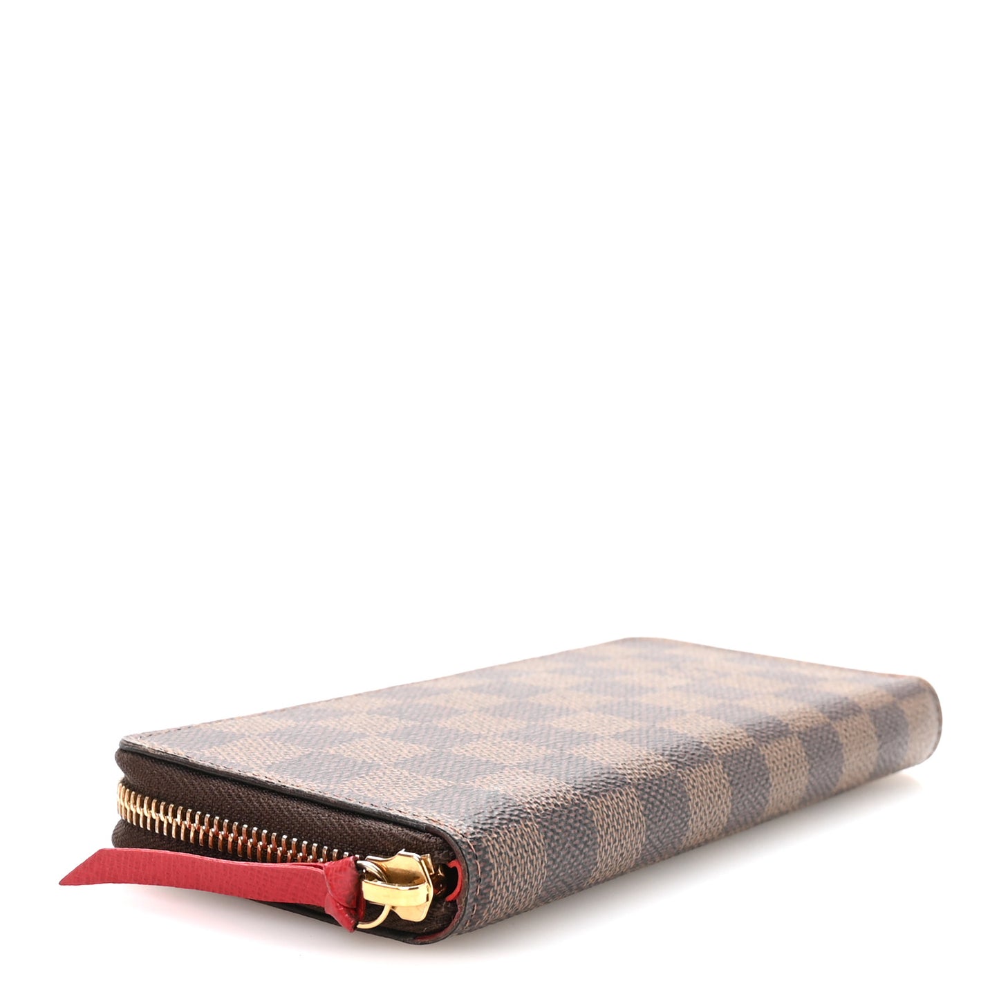 Damier Ebene Clemence Wallet Cherry