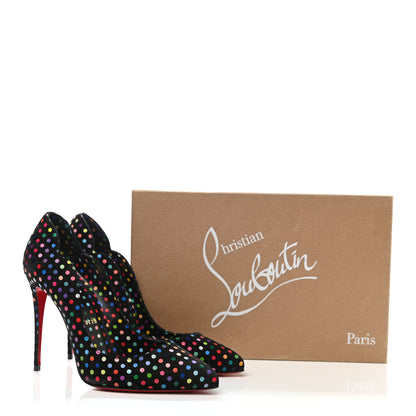 Christian Louboutin Suede Polka Dot Hot Chick 100 Pumps 36.5 Black Multicolor 8 of 8