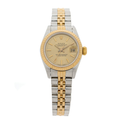 Rolex Stainless Steel 18K Yellow Gold 26mm Oyster Perpetual Datejust Watch Champagne 69173 1 of 5