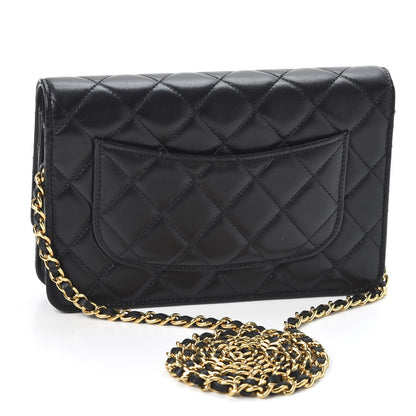 Chanel Lambskin Quilted Wallet On Chain WOC Black 2 of 11