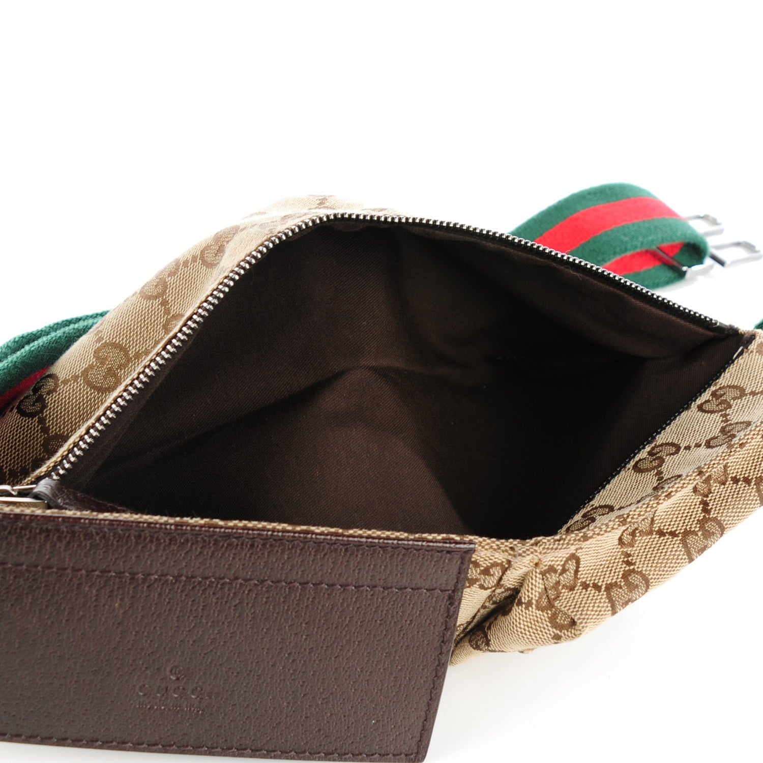 Gucci Monogram Web Belt Bag Dark Brown 5 of 9