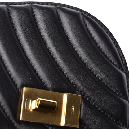 Chloe Calfskin Quilted Mini Drew Bijou Shoulder Bag Black 9 of 13