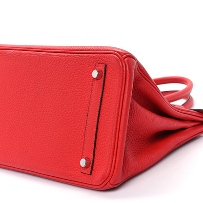 Hermes Taurillon Clemence Birkin 30 Rouge Tomate Rouge Tomate 10 of 13
