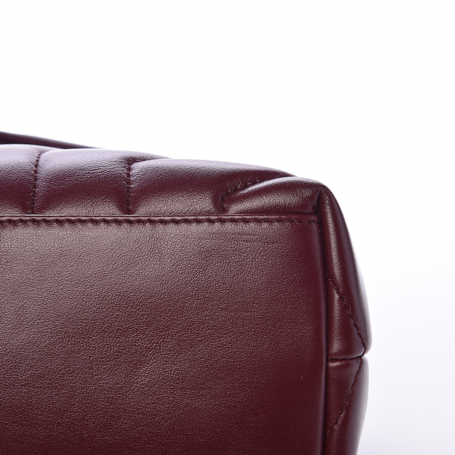 Saint Laurent Calfskin Y Quilted Monogram Small Loulou Chain Satchel Dark Legion Red 15 of 16