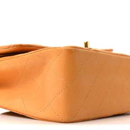Chanel Lambskin Quilted Small Double Flap Yellow 9 of 10