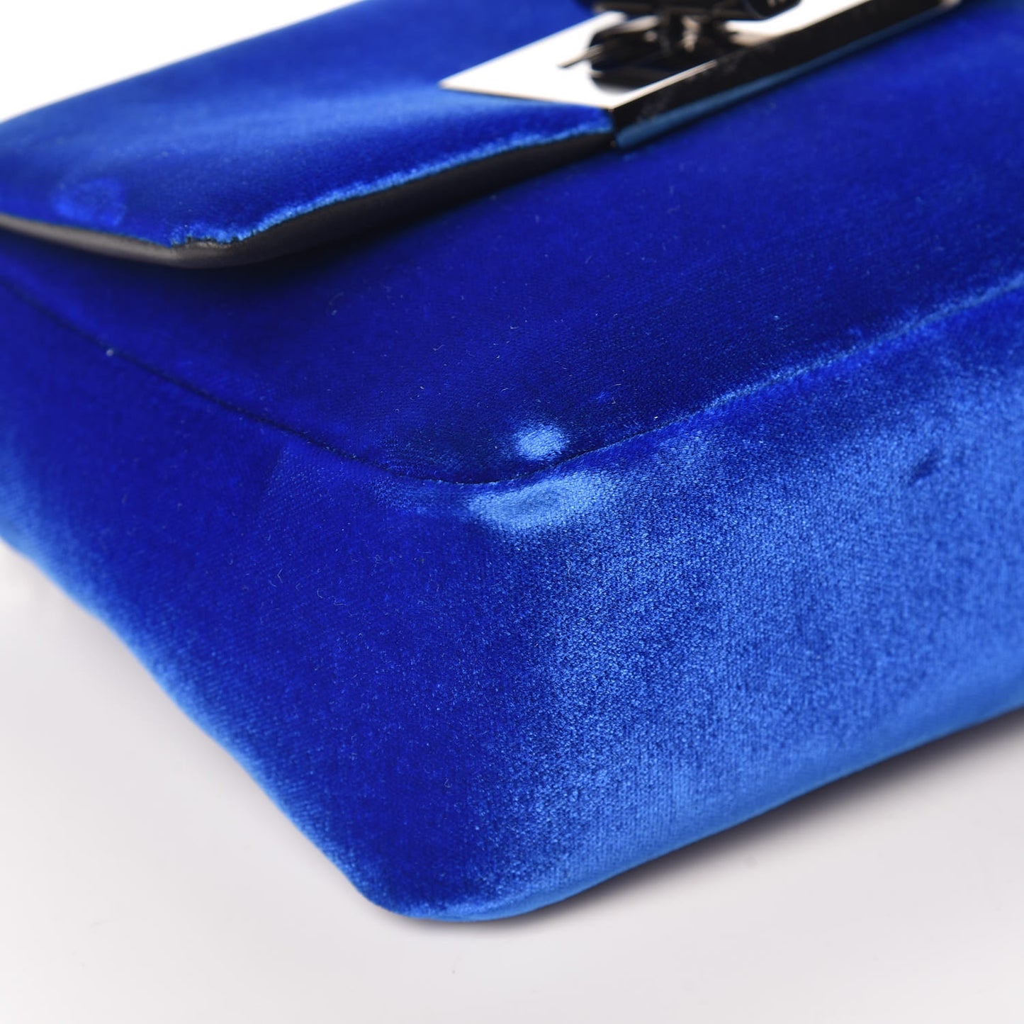 Velvet Large Natalia Chain Bag Imperial Blue